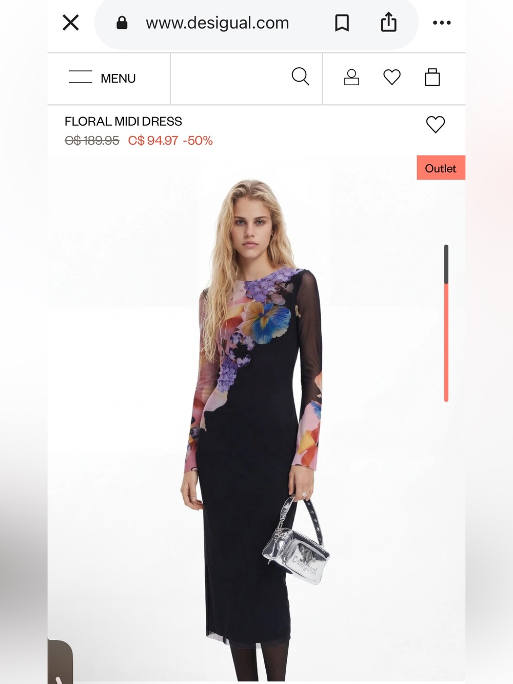 190$ DESIGUAL, the floral mesh midi dress!